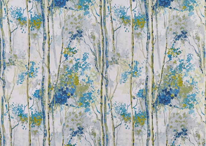 Silver, Birch Larkspur - Fabric Only - Image 3